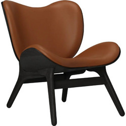 Πολυθρόνα A Conversation Piece Hope Leather 5102C5501-10 70x83x83cm Black Oak Cognac