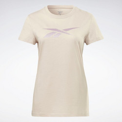 Reebok Doorbuster Vector Graphic Γυναικείο Αθλητικό T-Shirt Μπεζ HZ5980