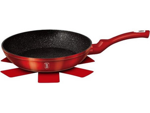Berlinger Haus BH-1252 Burgundy Metallic Line Τηγάνι Αλουμινίου Αντικολλητικό Μαρμάρινη Επίστρωση 24cm