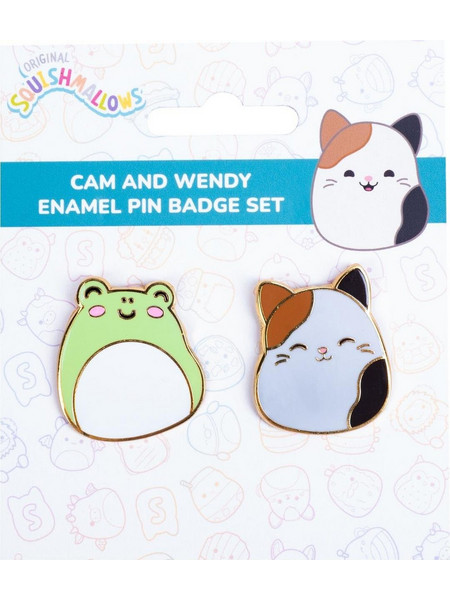 Fizz Squishmallows - Cam & Wendy Pin Badges x 2 Cdu (350122)