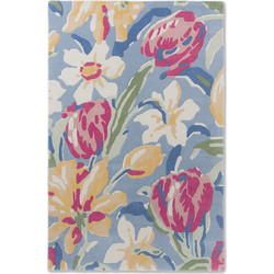 Laura Ashley Tulips China Χειροποίητο Χαλί Ορθογώνιο Μάλλινο 200x280cm 082208 Blue