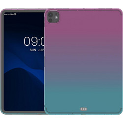 Θήκη iPad Pro 13" 2024 KW TPU Silicone Case Ημιδιάφανη Σιλικόνης - Bicolor / Dark Pink / Blue / Transparent (KWM000023TV001C)
