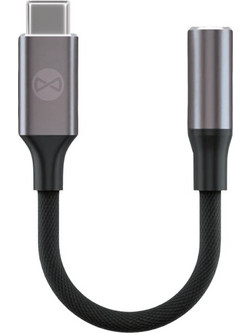 Forever αντάπτορας USB-C σε Audio Jack 3,5mm σε μαύρο χρώμα