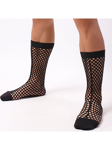 Special Mesh Stockings For Men Black M