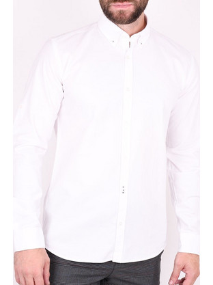 Zen and zen Πουκάμισο τύπου oxford slim fit Λευκό