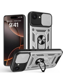 Bodycell Armor Slide Back Cover Silver (iPhone 17e / 16e)