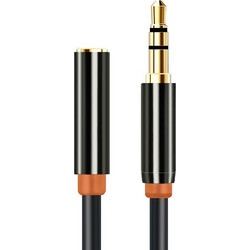 CABLETIME καλώδιο προέκτασης ήχου 3.5mm CT-AV311-P11FG, gold plated, 1.5m, μαύρο
