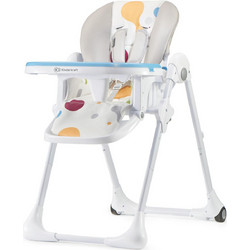 Kinderkraft Yummy Αναδιπλούμενο Καρεκλάκι Φαγητού με Ροδάκια Πολύχρωμο