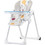 Kinderkraft Yummy Αναδιπλούμενο Καρεκλάκι Φαγητού με Ροδάκια Πολύχρωμο