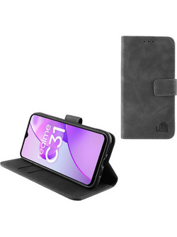 Lime Essential Magnet Book Θήκη Grey (Realme C31 6.5in)