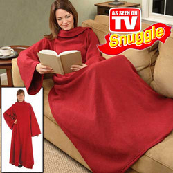 Κουβέρτα με Μανίκια Snuggle Super Soft Fleece - Κόκκινο