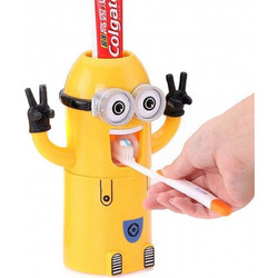 Παιδικό Σετ Dispenser και Θήκη για 2 Οδοντόβουρτσες Minions