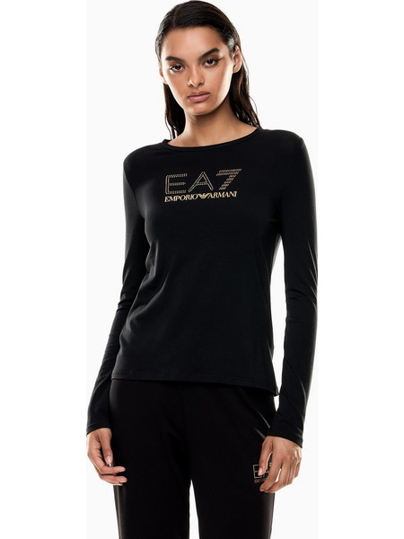 EA7 ARMANI T-SHIRT ΜΠΛΟΥΖΑ ΓΥΝΑΙΚΕΙΑ - ΜΑΥΡΟ - 8NTT51 TJDQZ