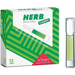 Herb Microfilter Classic (12τεμ) - Πίπες με ενσωματωμένο φίλτρο
