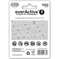 everActive Silver Line D 5500mAh 2τμχ