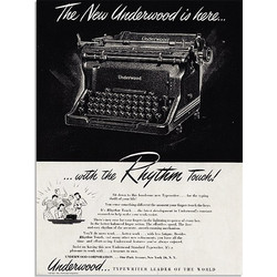 Αφίσα Vintage Black Typewriter - Typographic , 30X40