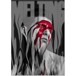Αφίσα Melting Face - Typographic , 30X40