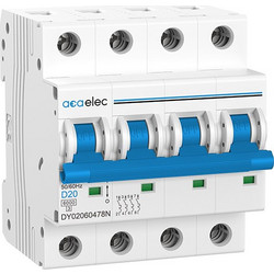 MCB 4P D20 6kA 4M