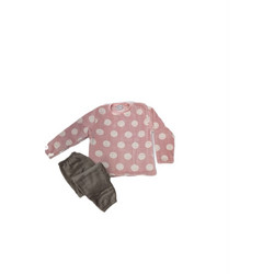 Galaxy Smile Παιδική Πιτζάμα Fleece Χειμωνιάτικη Ροζ Γκρι 22-128-002