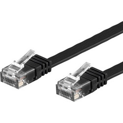Techly Flat U/UTP Cat.6a Καλώδιο Δικτύου Ethernet 5m Black