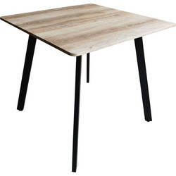 Τραπέζι Squaro sonoma mdf με μαύρα μεταλλικά πόδια 80x80x75εκ