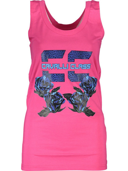 CAVALLI CLASS WOMEN'S PINK TANK TOP Ροζ