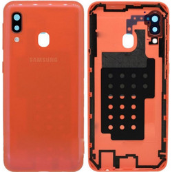 Καπάκι Μπαταρίας Samsung SM-A202F Galaxy A20e με Τζαμάκι Κάμερας Κοραλί OEM - OEM