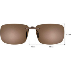 Sunglasses CLIP ON ΓΙΑ ΚΟΚΑΛΙΝΟ ΚΑΙ ΜΕΤΑΛΛΙΚΟ ΣΚΕΛΕΤΟ 12791/BROWN/58