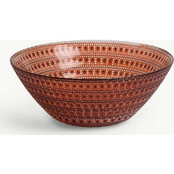 Coincasa γυάλινο μπολ με allure motif 16 cm - 007499878 Πορτοκαλί