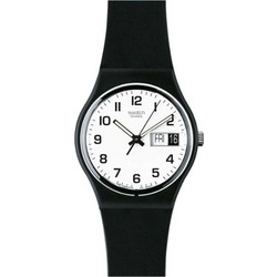 Swatch Once Again Ανδρικό Ρολόι με Μαύρο Καουτσούκ Λουράκι GB743