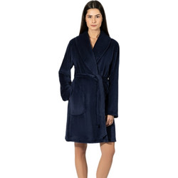 Harmony Γυναικεία Ρόμπα Χειμωνιάτικη Fleece Navy Μπλε 409713