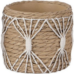 MarHome Κασπώ Πλεχτό Τσιμεντένιο Μπεζ 15.5x13cm 1/12ΚΙΒ