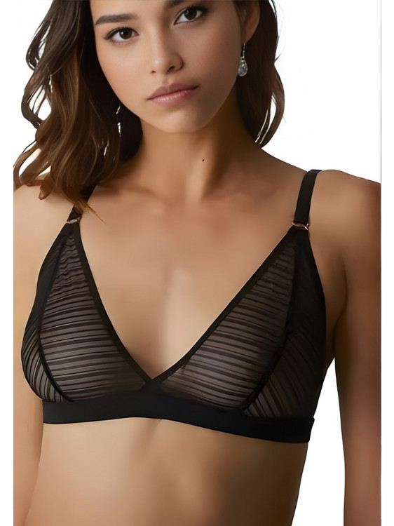 Simone Perele Leo Bralette χωρίς Μπανέλα Μαύρο