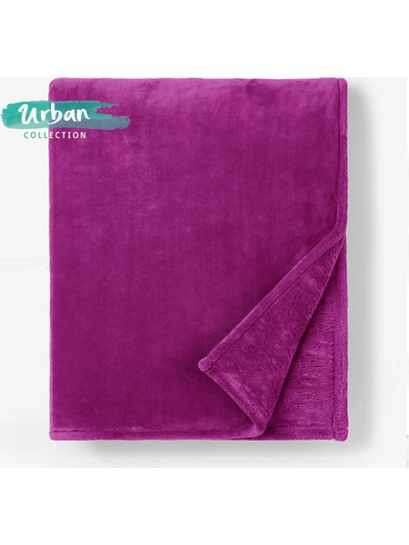 Cosy Life Κουβέρτα Υπέρδιπλη 220x240 Βελουτέ Coral Flannel Φούξια