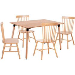 ΣΕΤ ΤΡΑΠΕΖΑΡΙΑΣ 5ΤΜΧ FB921183 MDF TOP & ΞΥΛΟ ΟΞΙΑΣ ΣΕ ΦΥΣΙΚΟ ΧΡΩΜΑ