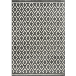 Beauty Home Πατάκι Vibe Art 9576 67x150 Grey White Γκρι Λευκό