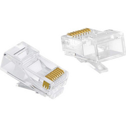 POWERTECH βύσμα RJ45 CAB-N447, ανοιχτού τύπου, Cat 6/6a UTP, διάφανο, 50τμχ