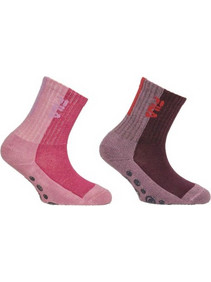 FILA F8943-805 ΣΕΤ 2 ΖΕΥΓΗ ΠΑΙΔΙΚΕΣ ΚΑΛΤΣΕΣ ΜΕ ΠΑΤΟΥΣΑΚΙΑ ΓΙΑ ΚΟΡΙΤΣΙΑ ΡΟΖ-ΜΩΒ