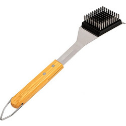 Somagic Βούρτσα Inox με Ξύστρα 31cm Καθαρισμού BBQ με Ξύλινη Λαβή (430260)