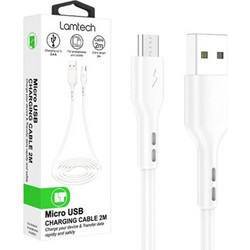 LAMTECH DATACABLE MICRO USB 2m WHITE