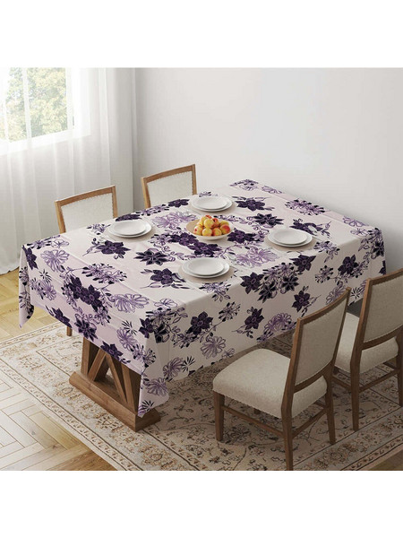 Τραπεζομάντηλο 154DMD1126 Ecru-Purple Hermia 140X180 Polyester,Βαμβάκι