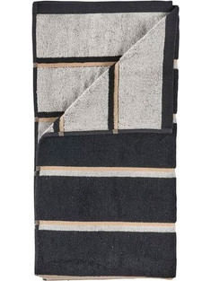 Zone Denmark - Sauna Towel 100x50 cm - Black, Soft Grey, Camel