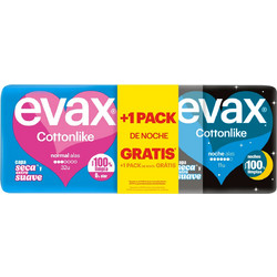 EVAX EVAX COTTONLIKE pads pack normal wings day 32 units + night wings 11 units