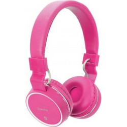 AvLink PBH10 Ενσύρματα & Ασύρματα Bluetooth Ακουστικά On Ear Ροζ
