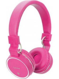 AvLink PBH10 Ενσύρματα & Ασύρματα Bluetooth Ακουστικά On Ear Ροζ