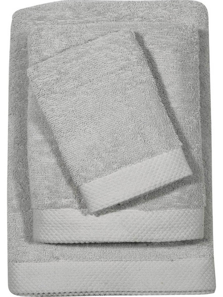 DAS HOME Σετ Πετσέτες 3 Τεμαχίων Best 0657 Γκρι Ανοιχτό 530708180657