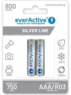 everActive Silver Line AAA 800mAh 2τμχ