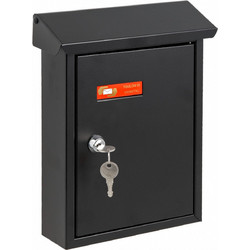 CE Γραμματοκιβώτιο Μεταλλικό Μαύρο 19x6x27cm (008131)