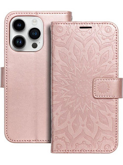 Θήκη κινητού Forcell Mezzo Book for iPhone 14 Pro Mandala Rose Gold