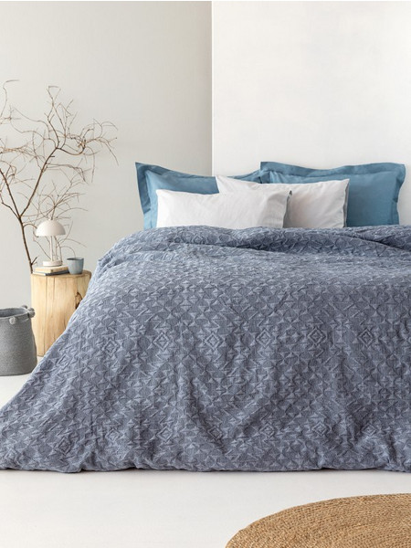 Palamaiki Κουβέρτα 230x260 INEZ DENIM Μπλε
